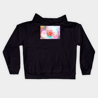 Pink rose with texture Kids Hoodie